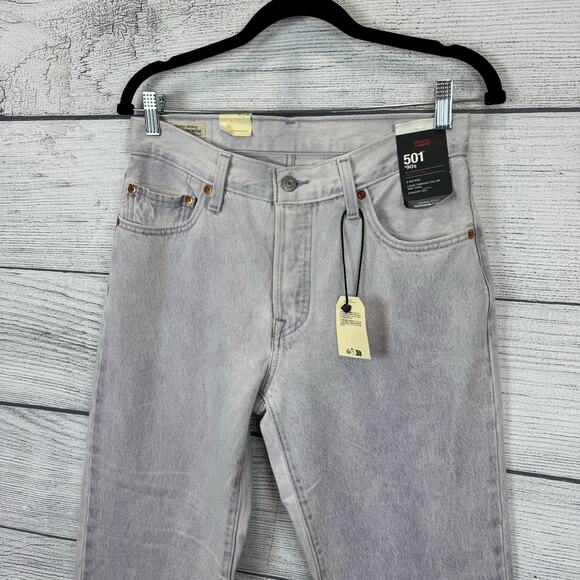 Levi's Women's 501 High Waisted Purple Washed 90's Straight Leg Jeans Size 27 - Picture 3 of 11